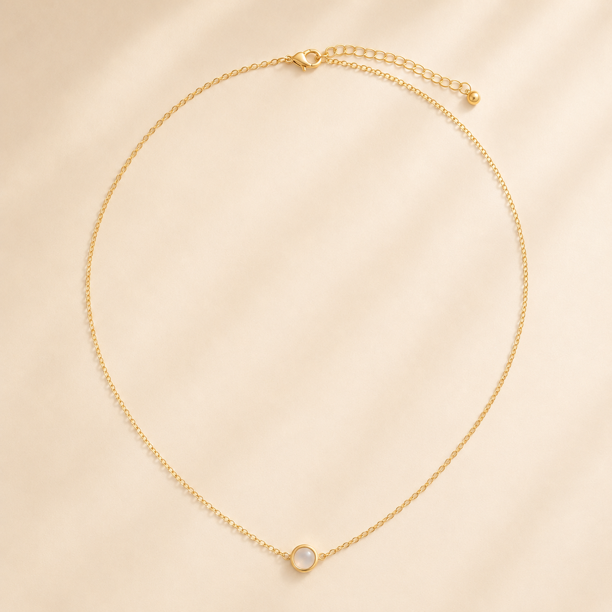CAPRI Birthstone Necklace — birthstone pendant detail