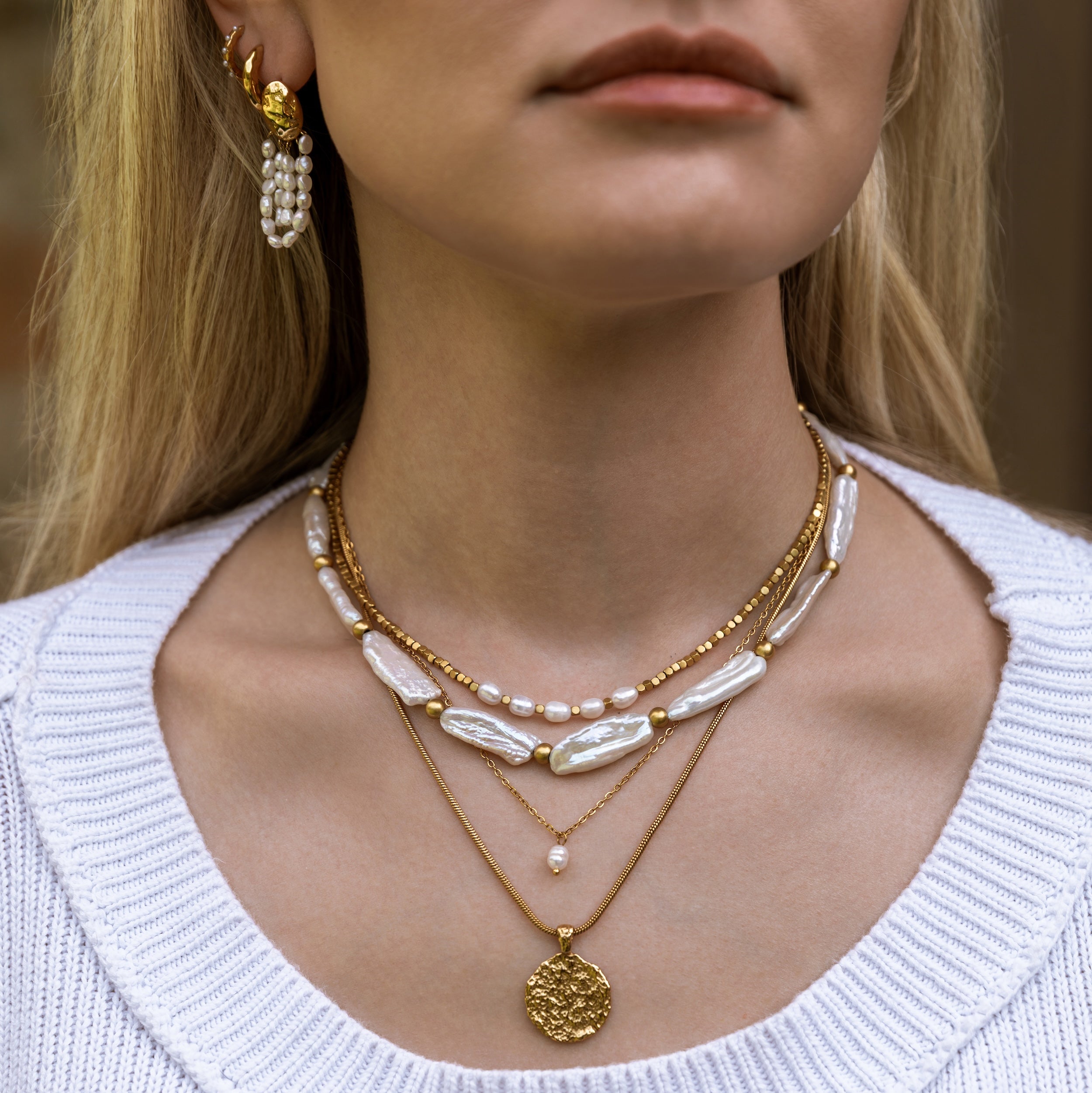 CANNES Pearl Beaded Necklace