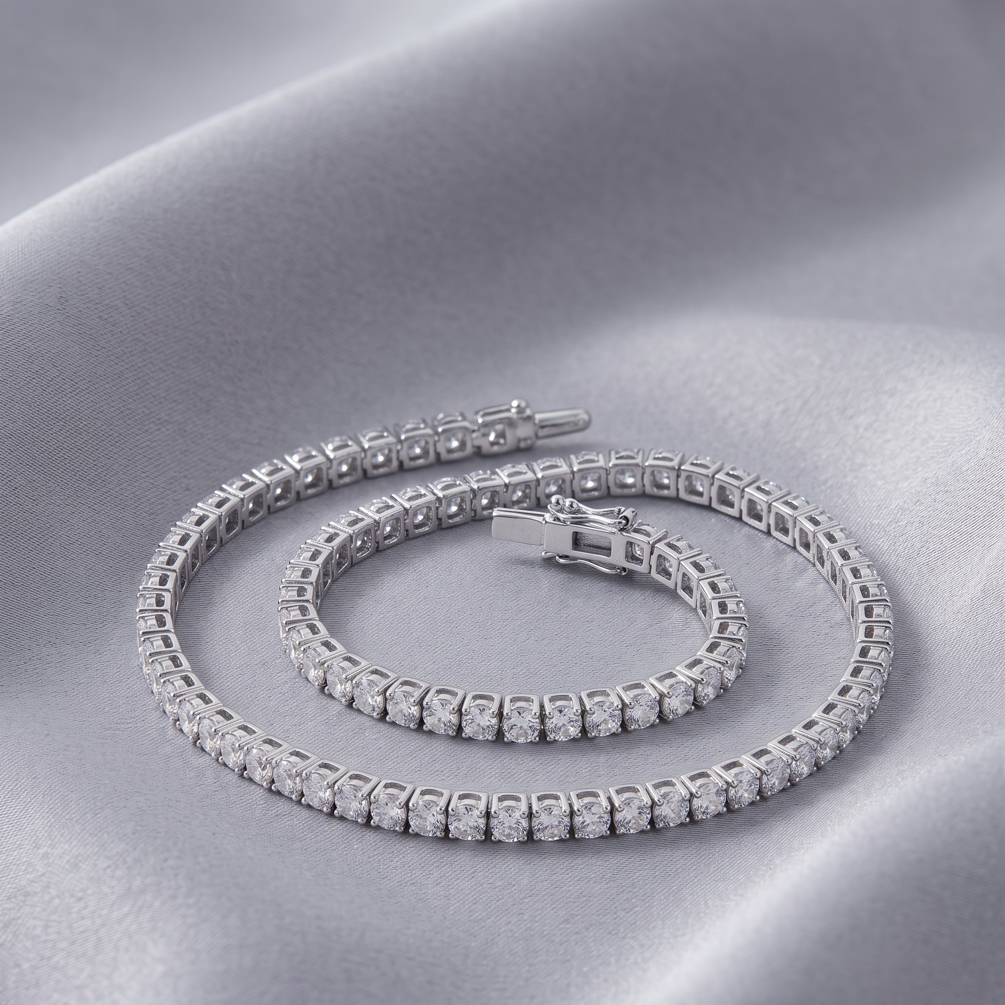 MONTE-CARLO Tennis Bracelet — Silver