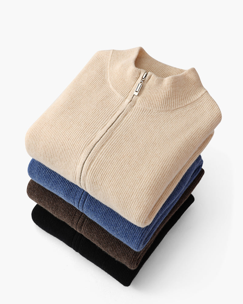 Ribbed Knit Zip Vest — colourway 16