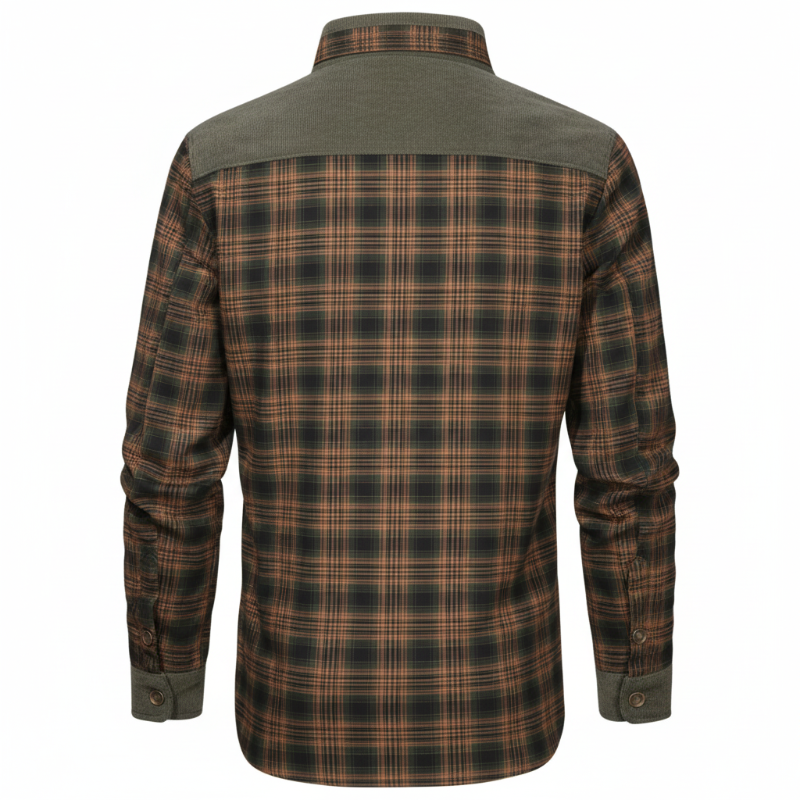 Sherpa-Lined Plaid Overshirt — colourway 18