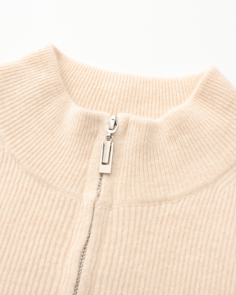 Ribbed Knit Zip Vest — colourway 5