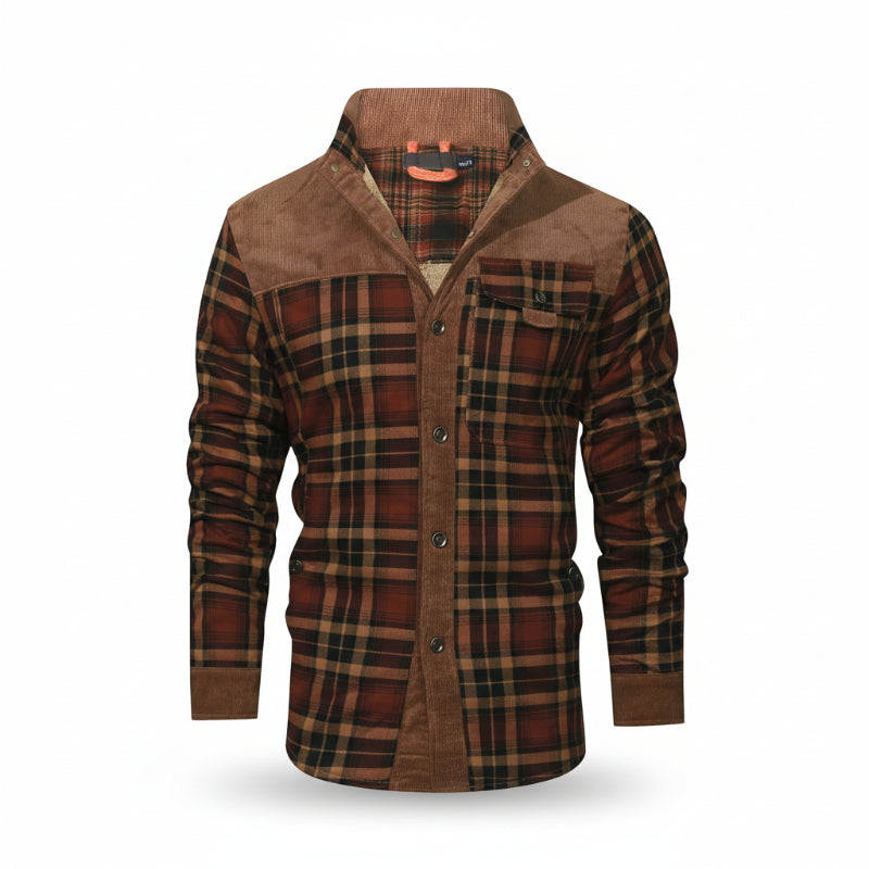 Sherpa-Lined Plaid Overshirt — colourway 5