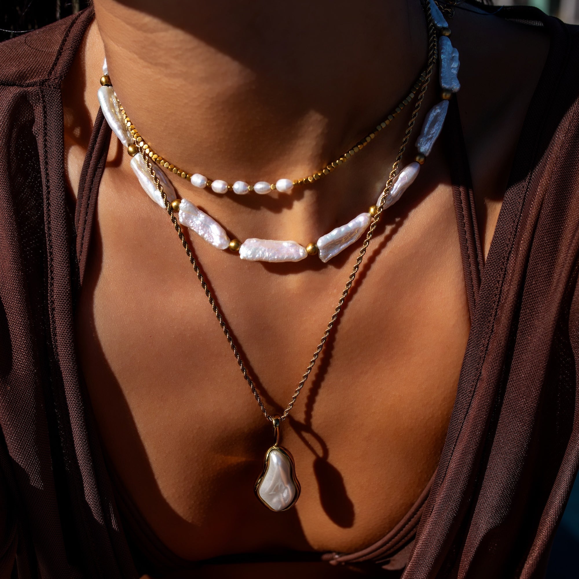 CANNES Pearl Beaded Necklace