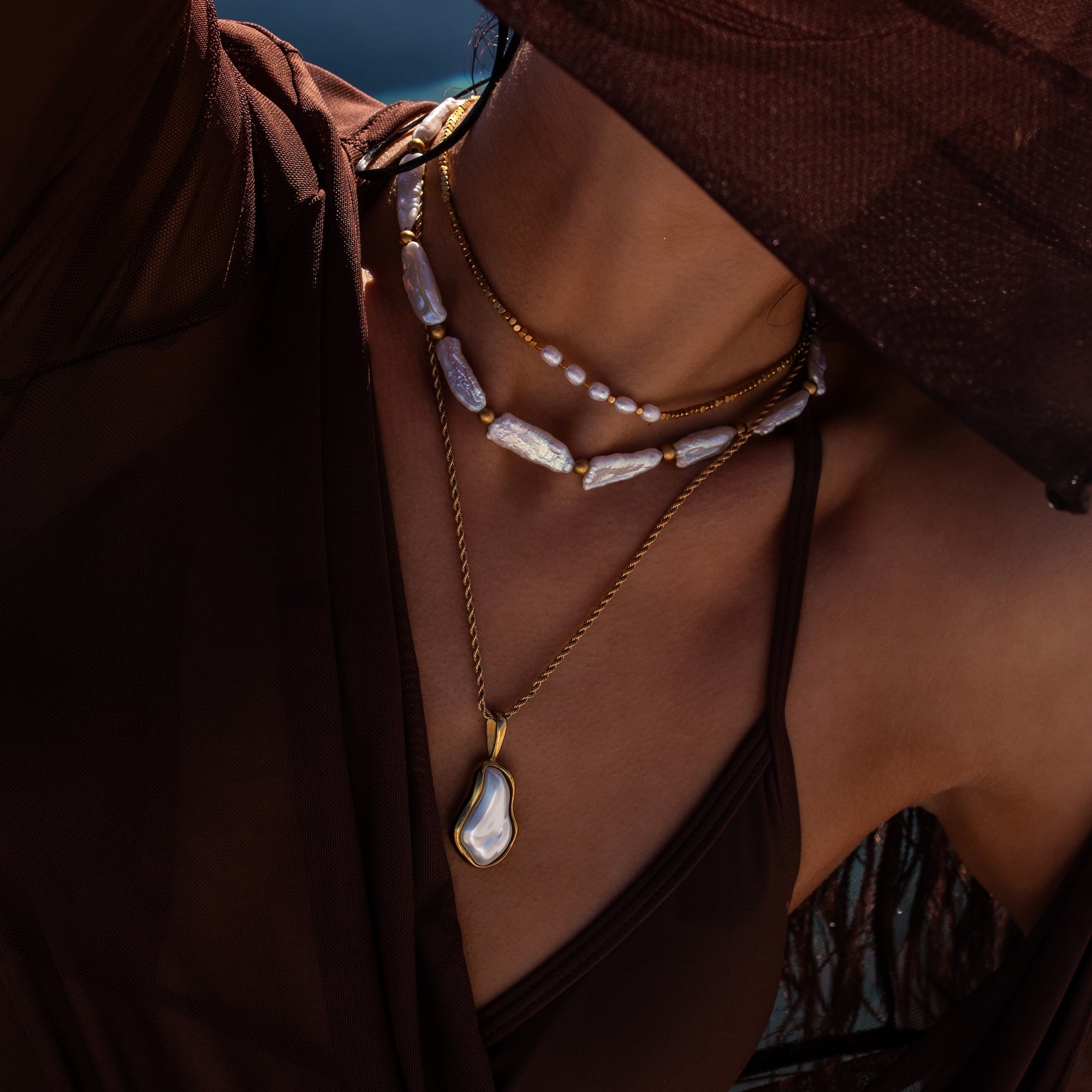CANNES Pearl Beaded Necklace