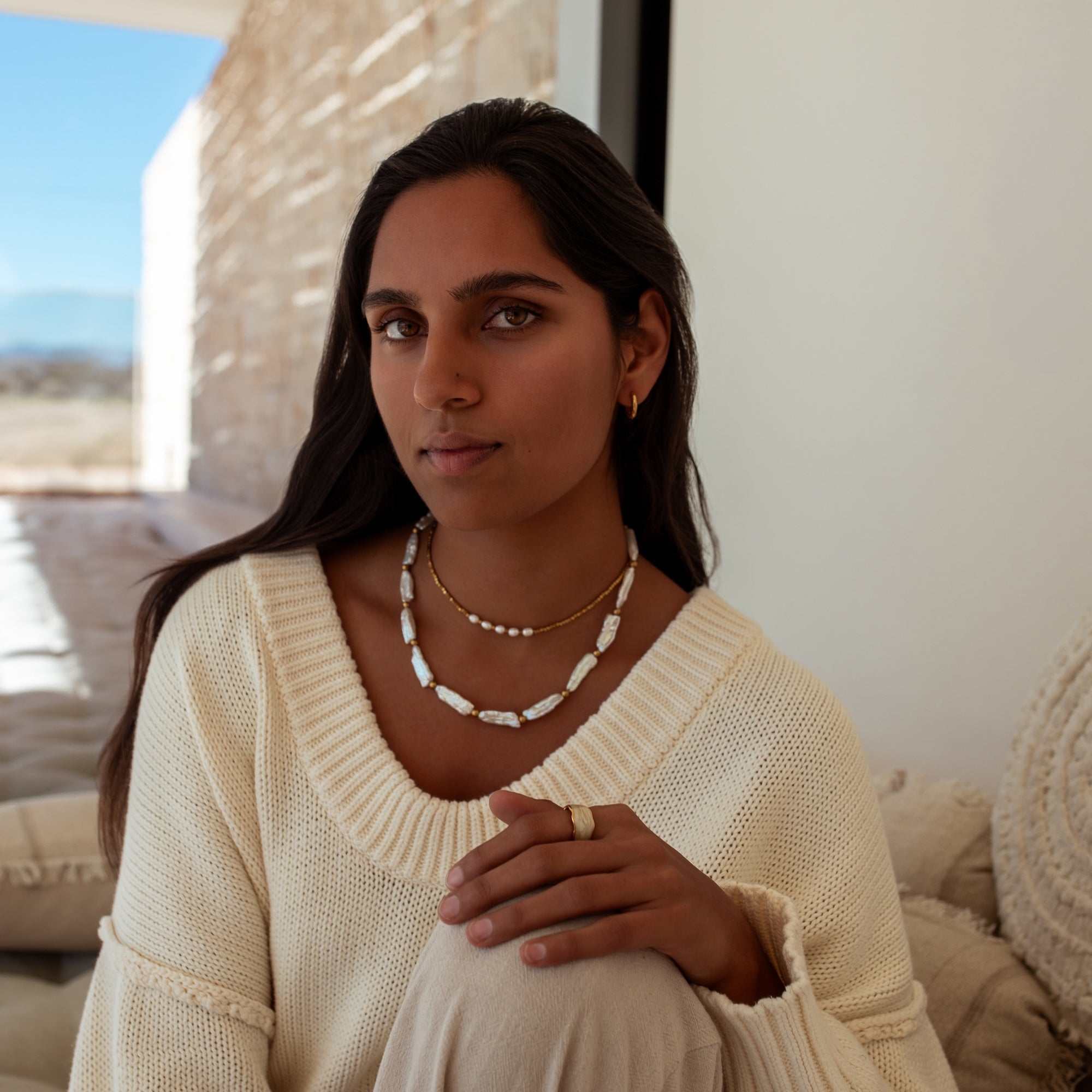 CANNES Pearl Beaded Necklace