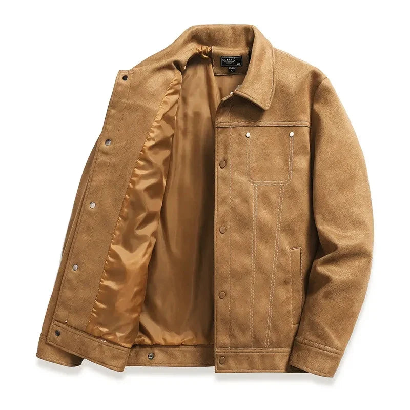 Suede-Touch Trucker Jacket — colourway 1