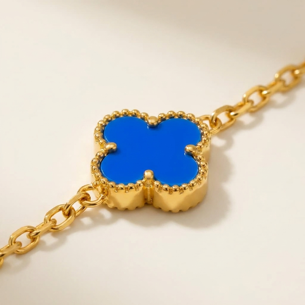 VERSAILLES Clover Bracelet — macro detail of clover station