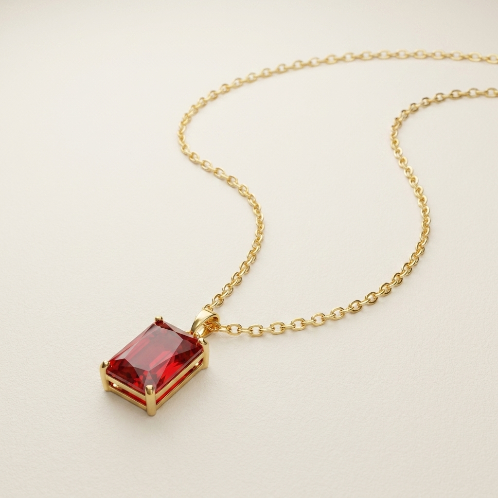 BIARRITZ Gemstone Necklace — three-quarter angle view
