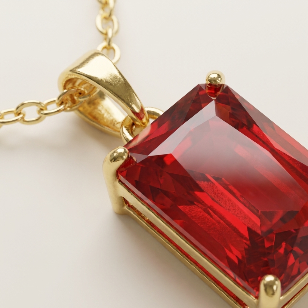 BIARRITZ Gemstone Necklace — macro detail of gemstone