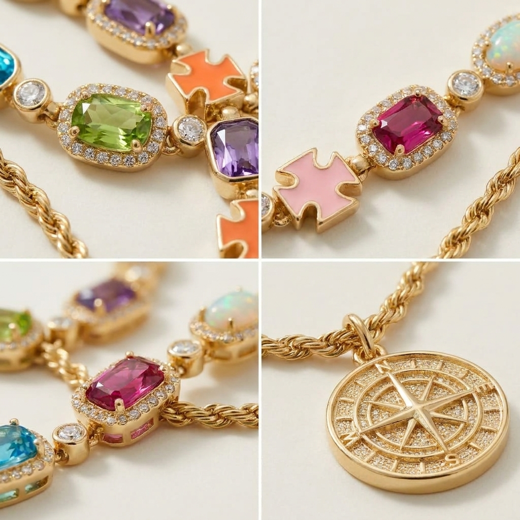 SAINT-TROPEZ Gemstone Set — macro detail of gemstones
